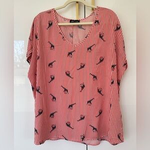 Gabi & Sam short sleeve blouse striped